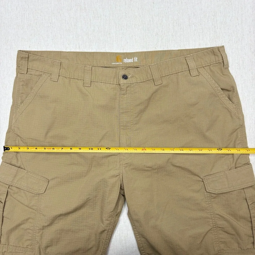 Carhartt Force Broxton Cargo Shorts Mens 48 Tan Khaki Ripstop Relaxed Fit 11